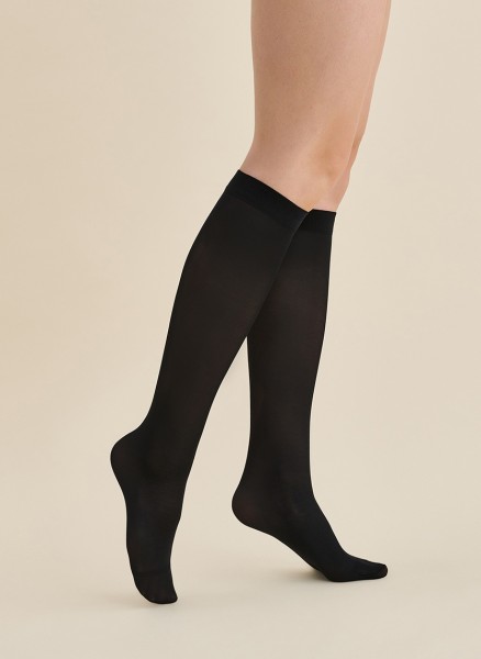 Gabriella - Classic opaque knee highs Microfibre