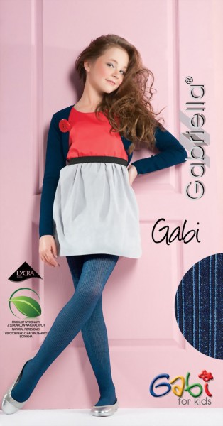 Gabriella - Opaque ribbed childrens tights Gabi