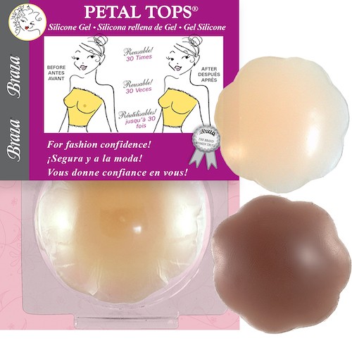 SILICONE GEL PETALS® NIPPLE COVERS - 2 1/4 DIAMETER Beige